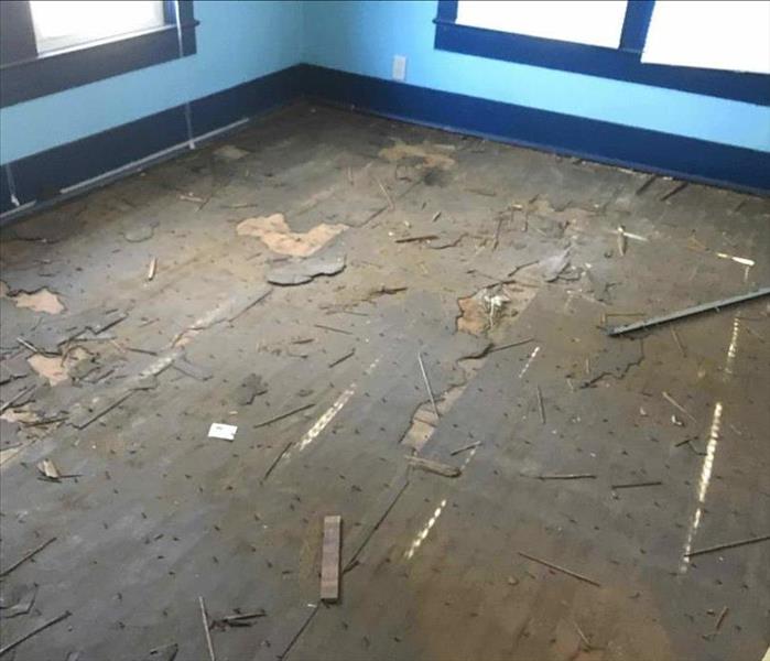 damaged floor water damage